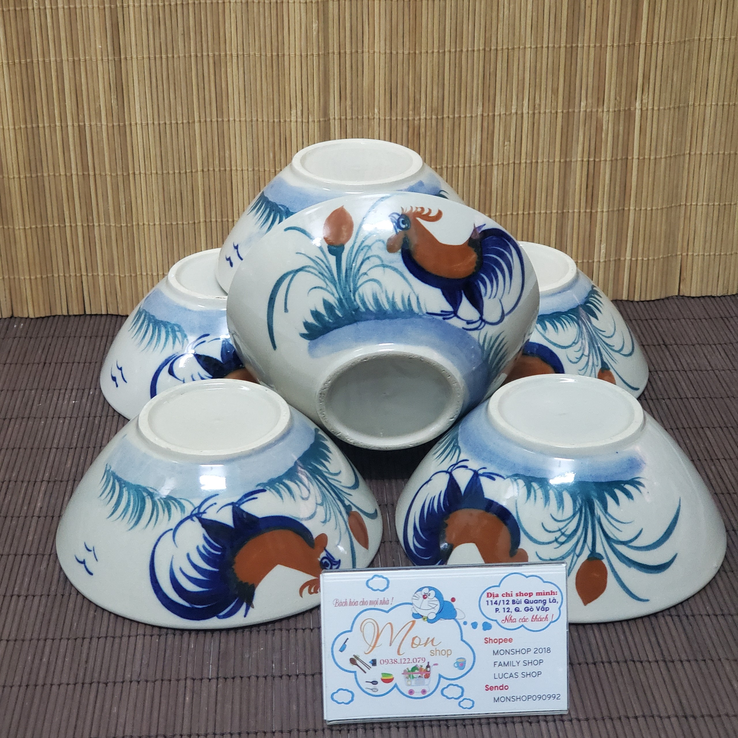 Combo 3-5c chén cơm lớn hình con gà đất nung cao cấp