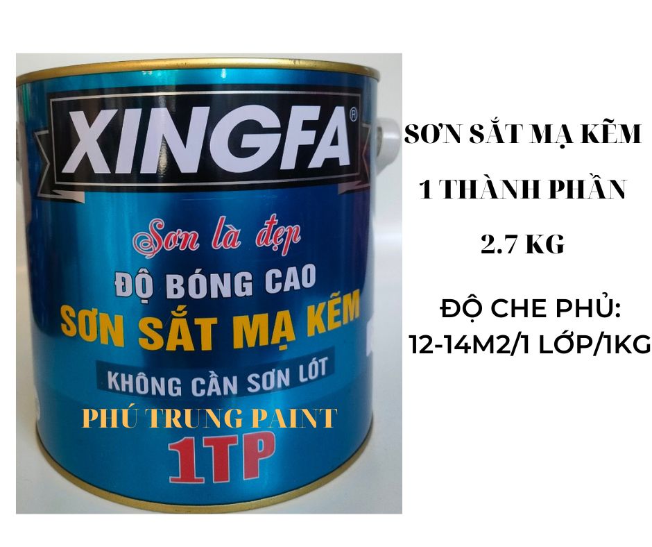 Sơn sắt mạ kẽm 1 thành phần xingfa lon 2.7kg