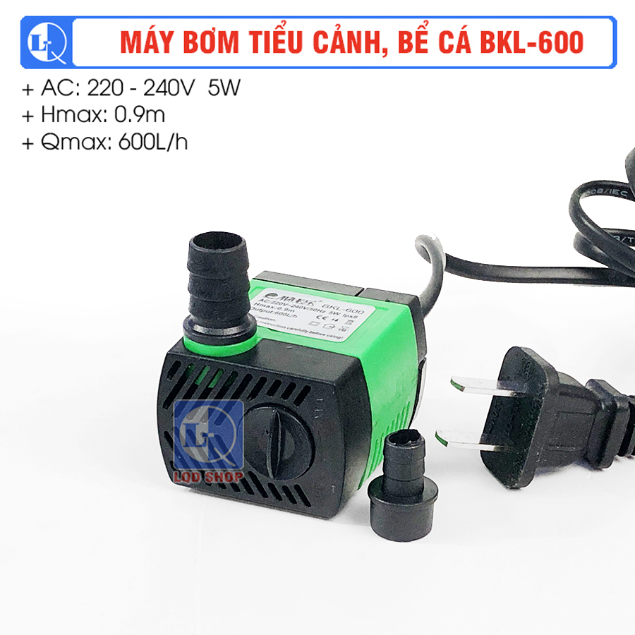 Máy bơm bể cá, tiểu cảnh bkl - 5w | loại tốt, siêu mạnh, siêu êm | máy bơm chìm
