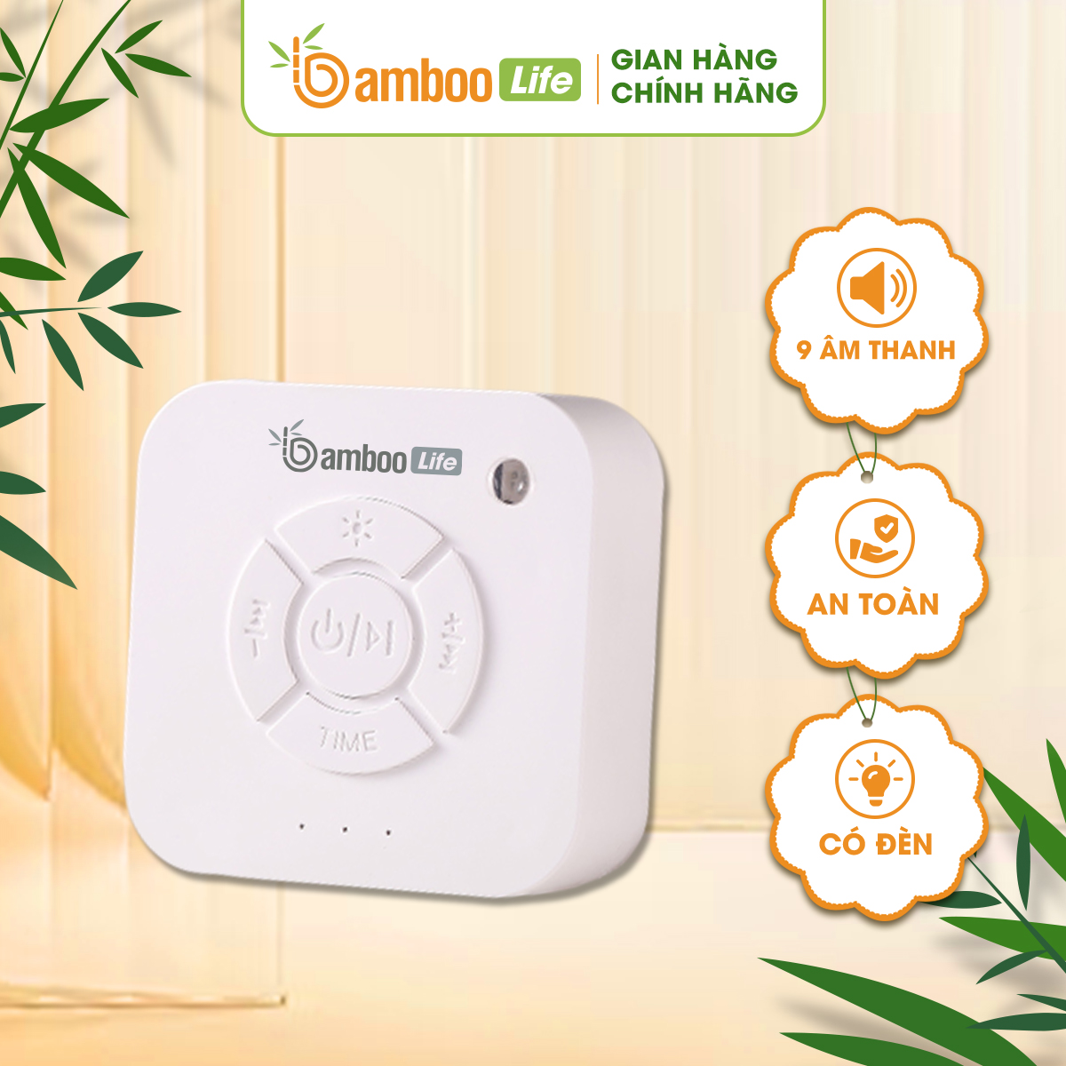 Máy tạo tiếng ồn trắng Bamboo Life BL083 (white noisy) tạo tiếng ru giúp bé ngủ ngon, sâu giấc