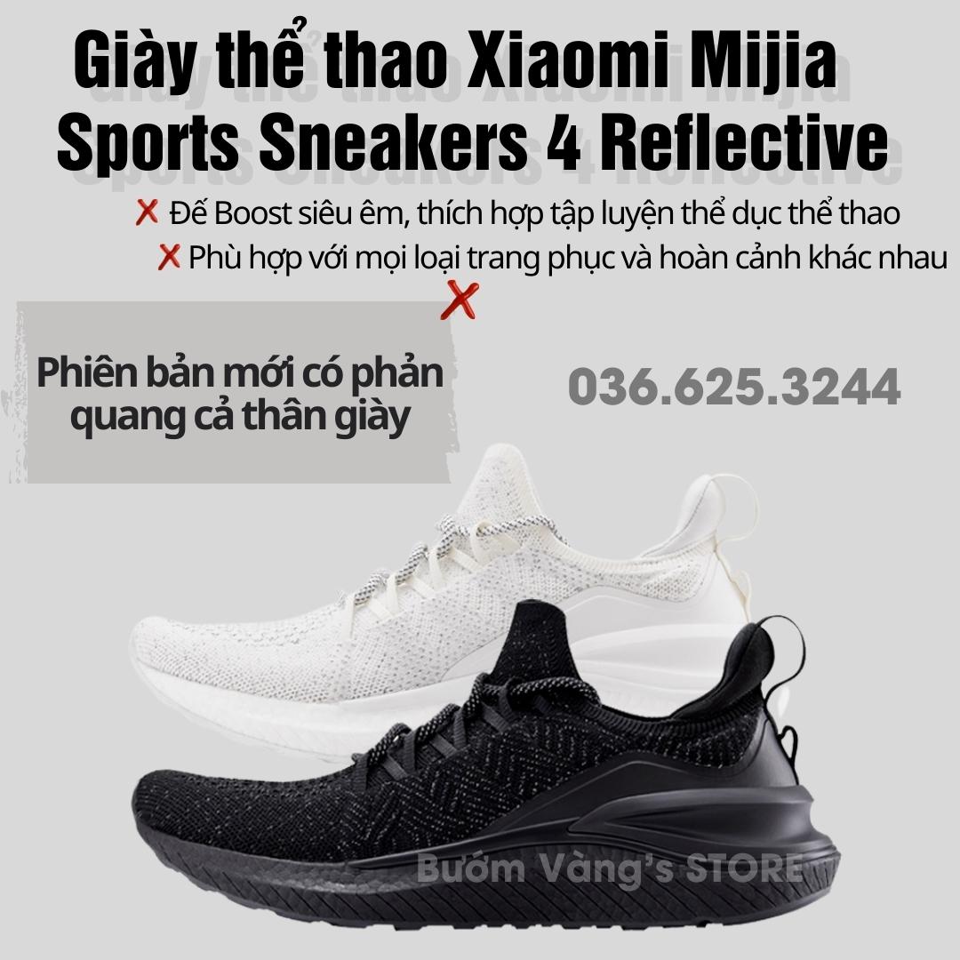 Giày chạy bộ Xiaomi Mijia Mi Sports Sneakers 4 Reflective - Đế Boost siêu êm - Phản quảng toàn thân giày