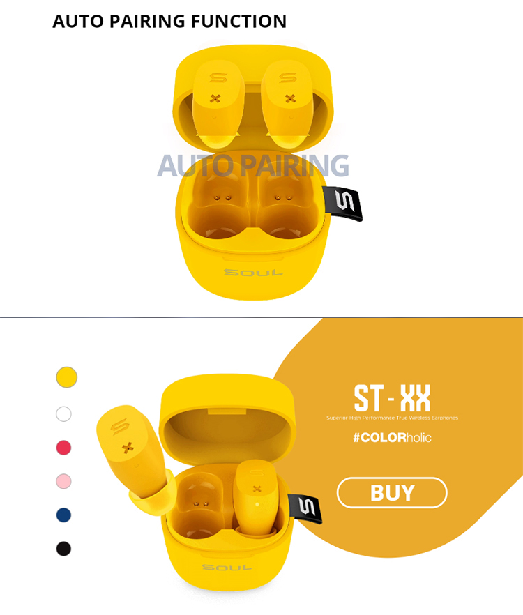 Tai Nghe True Wireless Soul ST-XX Bluetooth v5.0 - Điều Khiển Cảm Ứng - Chống Nước IPX5