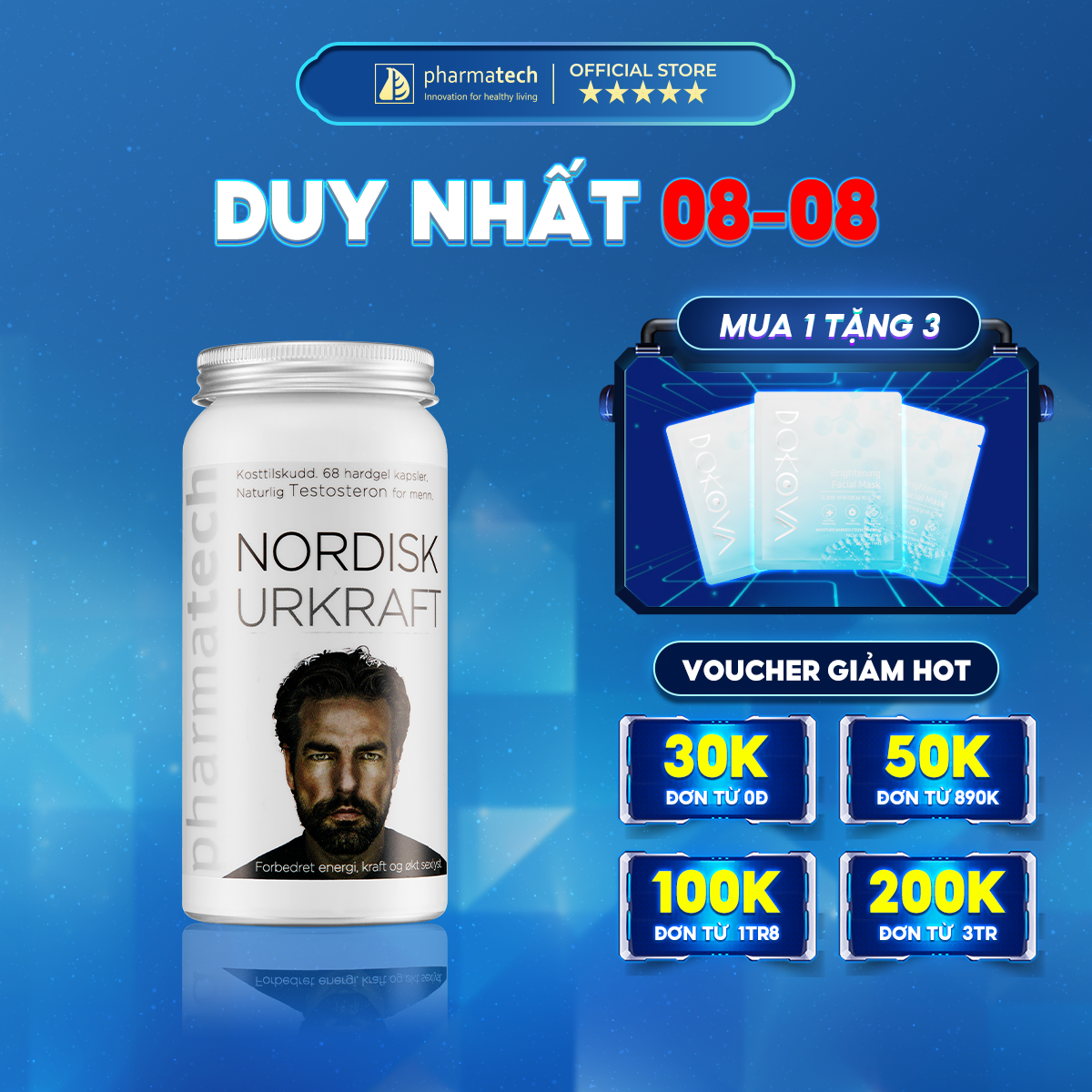 Viên uống hỗ trợ sức khỏe nam giới nordisk urkraft 68 viên