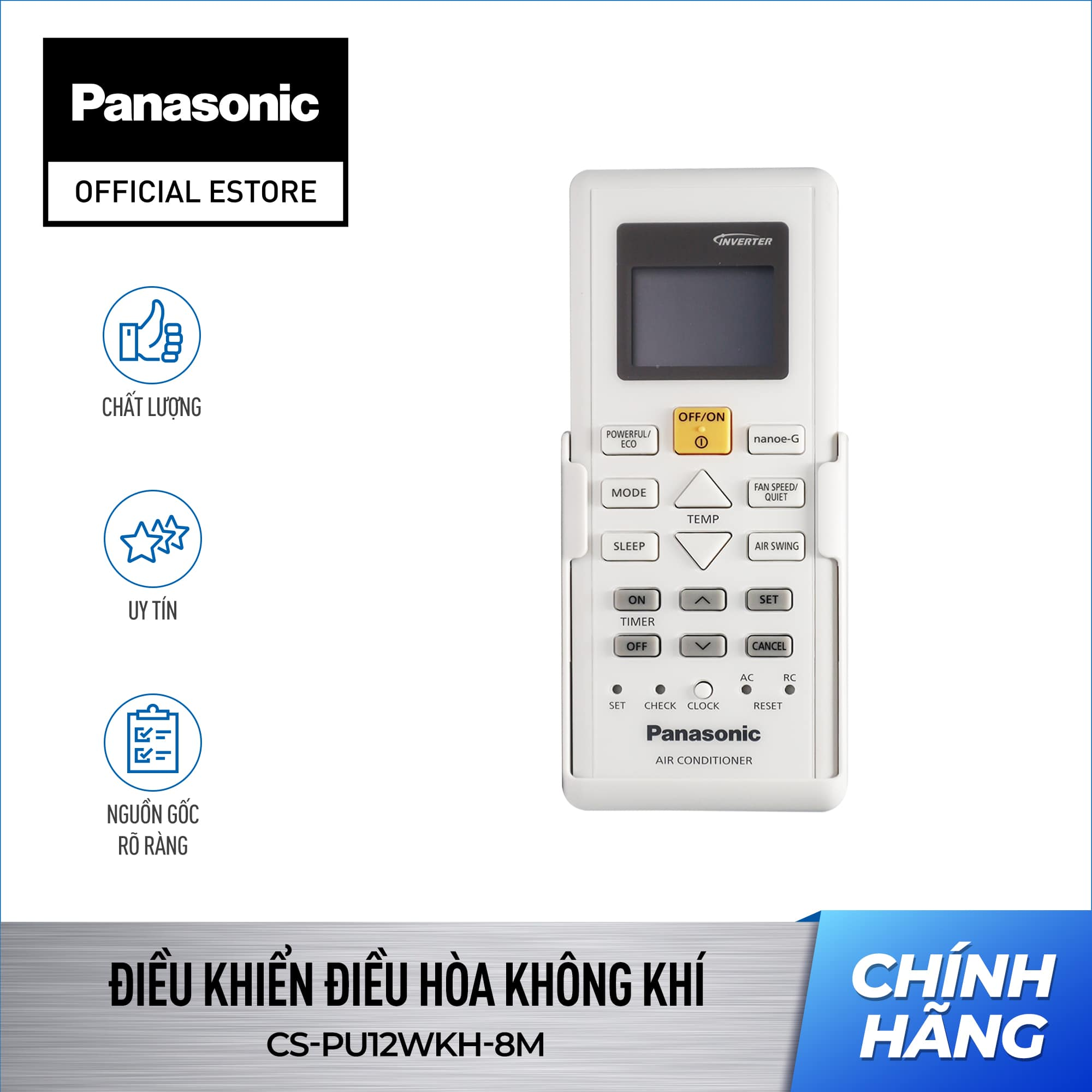 Điều khiển Máy lạnh/ Điều hòa Panasonic CS-PU9WKH - Remote Máy lạnh/ Điều hòa Panasonic. Model máy đi kèm sản phẩm, KH vui lòng xem ở phần mô tả ACXA75C17950