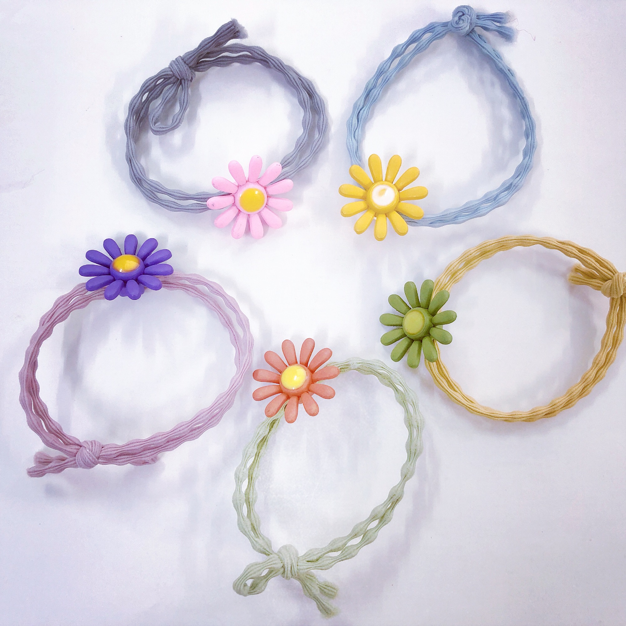 [HCM]01 chun cột tóc (dây buộc tóc) hoa cúc (5 màu) siêu đẹp giao màu ngẫu nhiên
