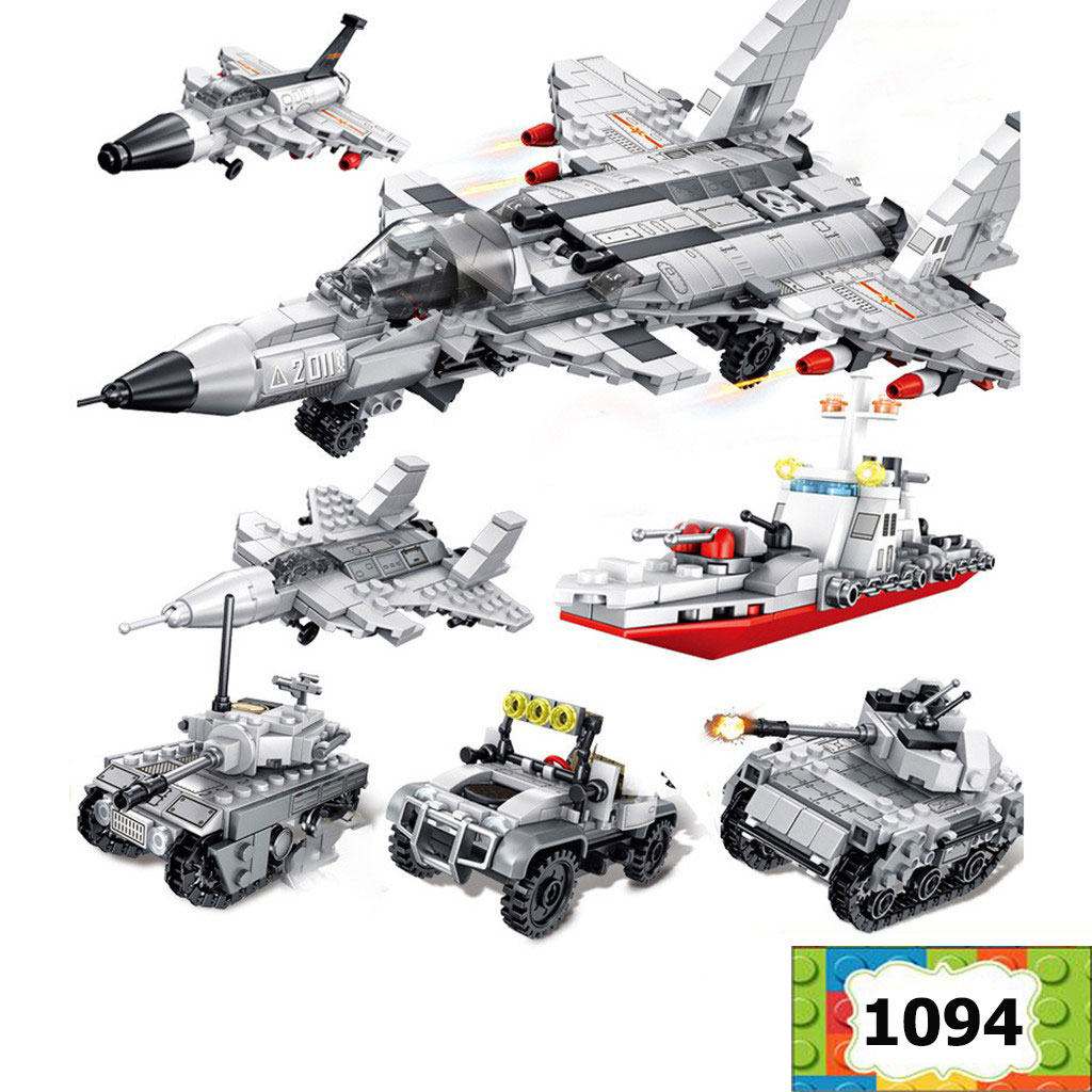 Đồ chơi lắp ráp máy bay chiến đấu 8 trong 1 F-20 bộ xếp hình lego trí tuệ cho trẻ