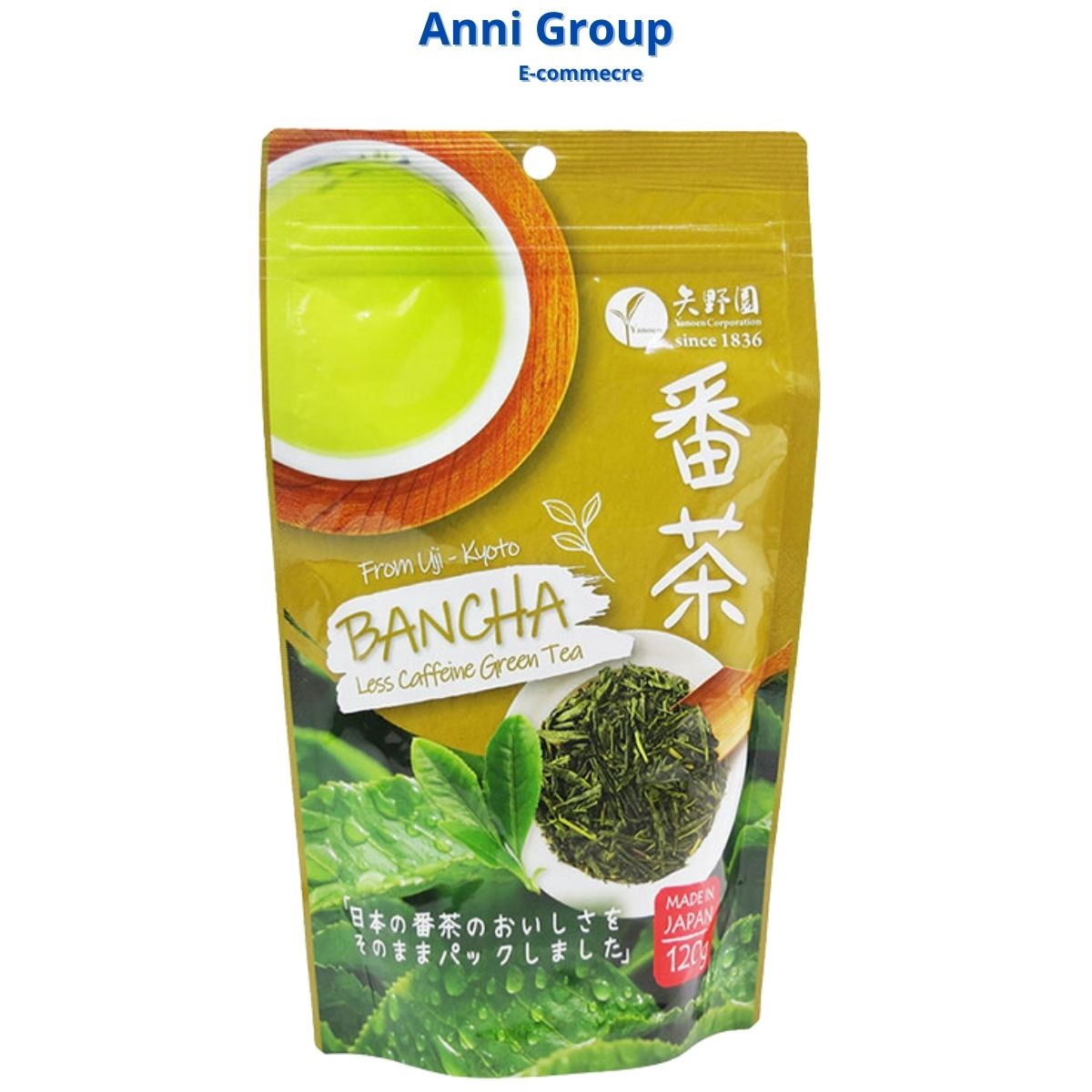 Hcm - trà xanh bancha yaoen 120g - lá trà xanh nhật bản - anni group