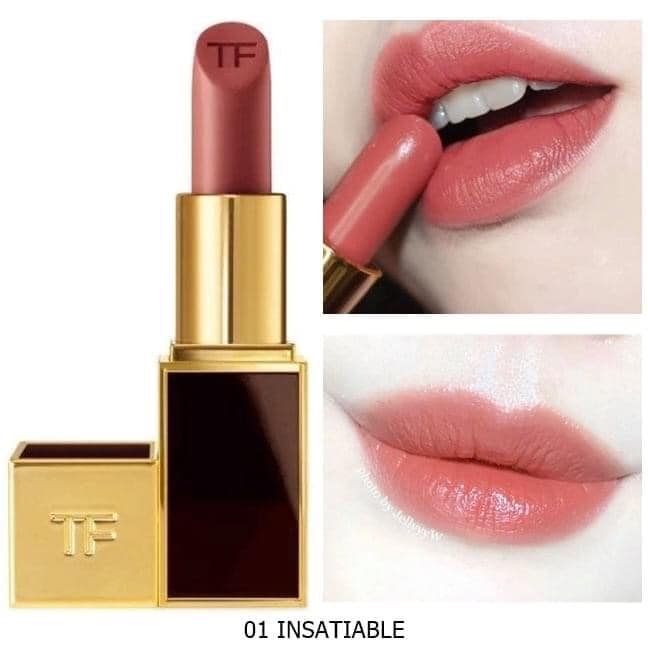 Son Tom Ford Lip Color Matte số 01 Insatiable màu Hồng Cam Đất thỏi fullbox, fullsize 3gr của Bỉ