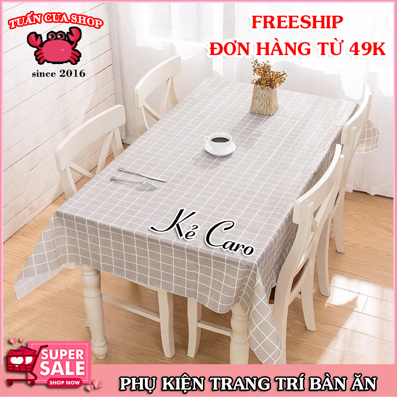 Khăn trải bàn sọc caro chất liệu PVC, khăn trải bàn học, khăn trải bàn decor, khăn trải bàn vintage, phụ kiện trang trí bàn học, Tuancua