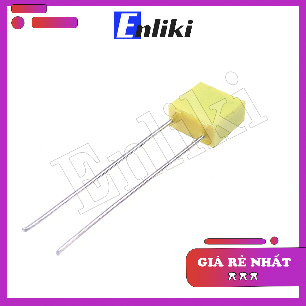 2 chiếc tụ 100v màu vàng 0.1uf 104j 5mm