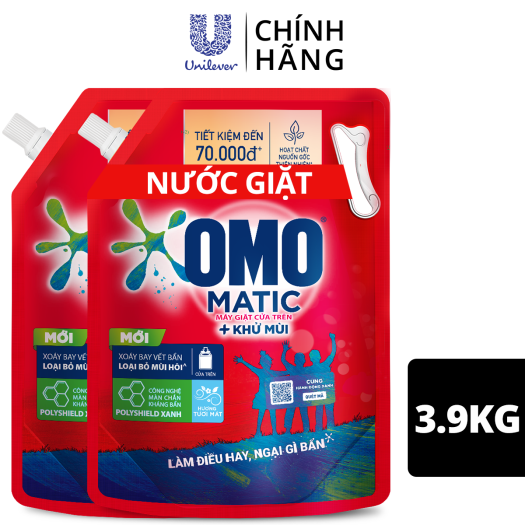 Nước giặt OMO Matic kháng bẩn 3.9kg túI CÓ NẮP Gia Phát Trade
