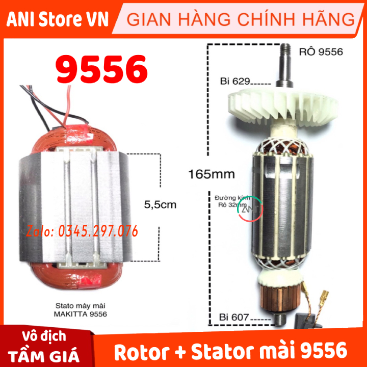 Rô và stato máy mài makitta 9556 9557 / chọn bộ rotor và stato như hình