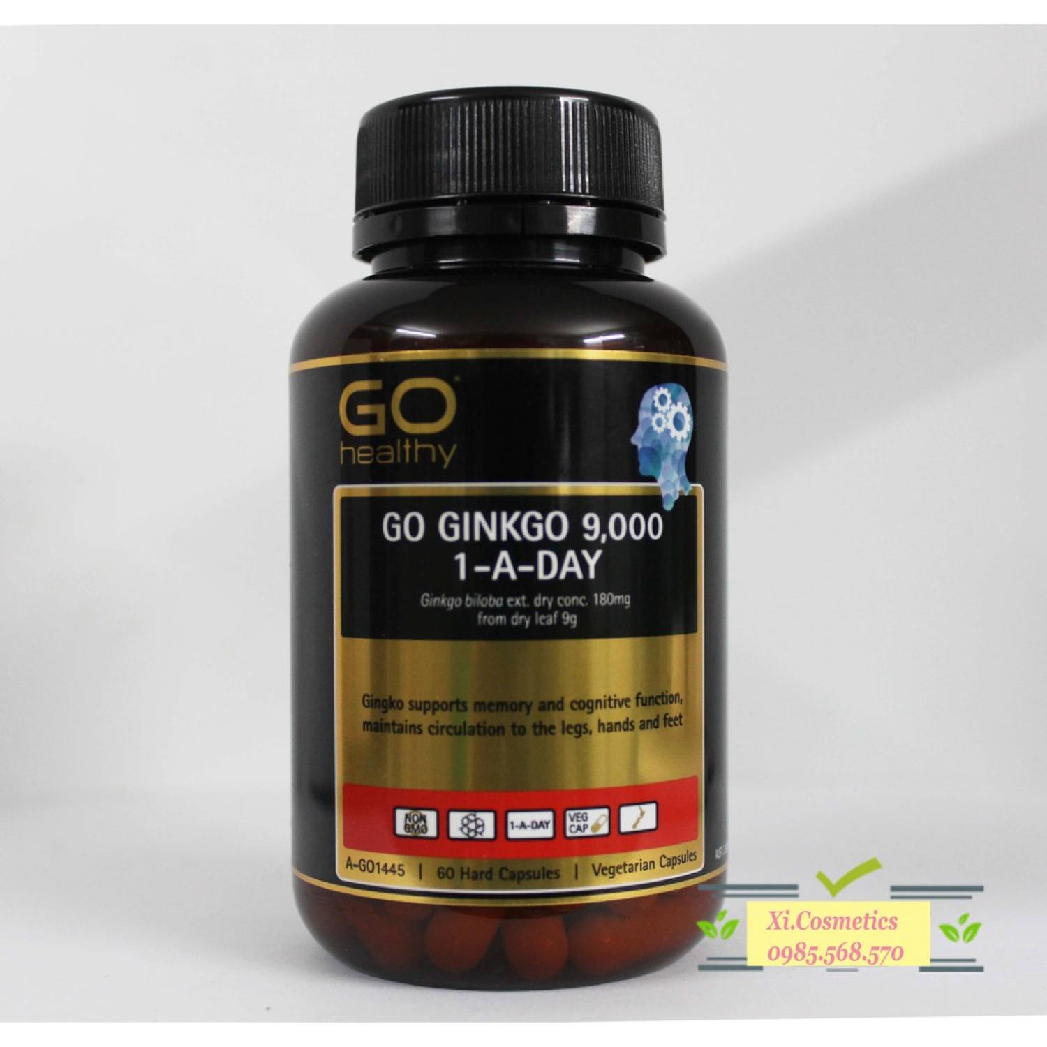 Viên uống bổ não Go Healthy Ginkgo 9000+ 60 viên