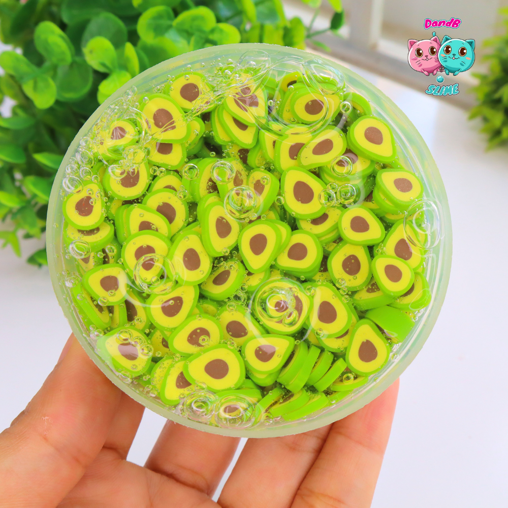 Đồ chơi clear slime mix với cốm bơ 120ml / crunchy slime / đồ chơi slime handmade an toàn