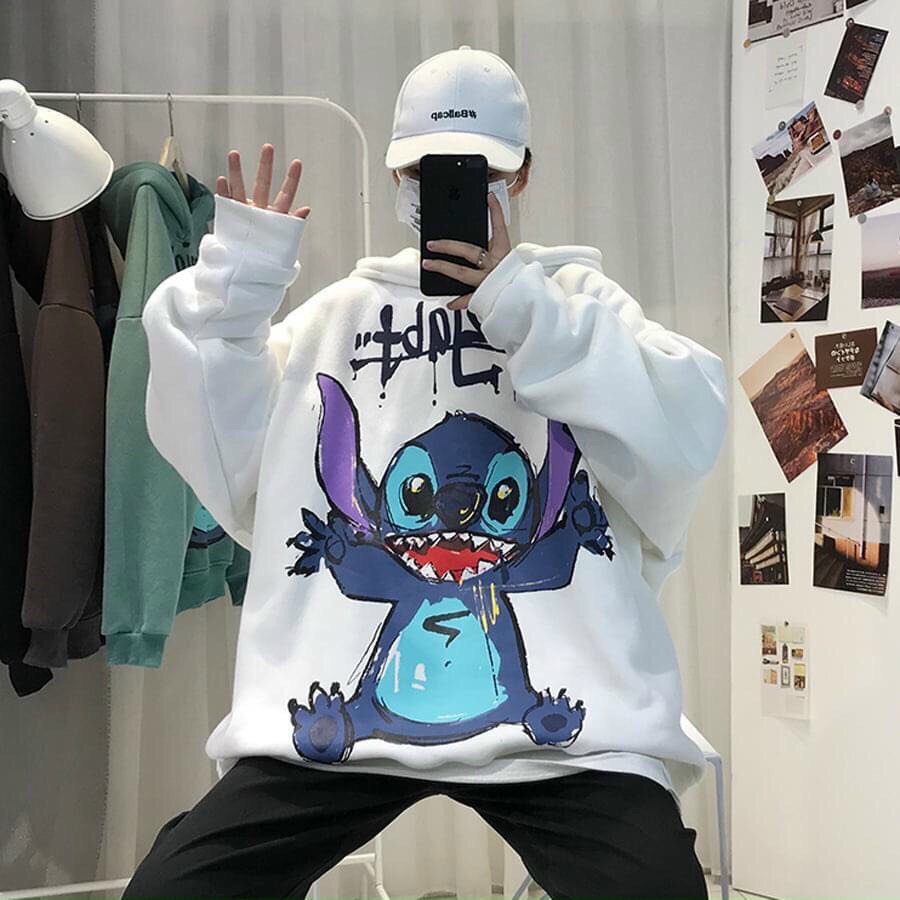 Áo hoodie Unisex khủng long xanh thời trang, Áo hoodie cặp nam nữ form rộng thoải mái, áo khoác đẹp