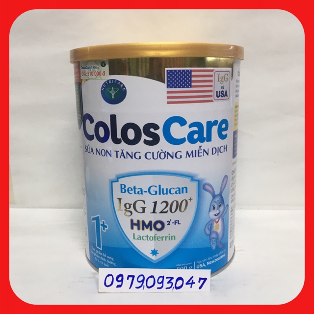 Sữa non coloscare 1+ lon 800g date: 7/2025