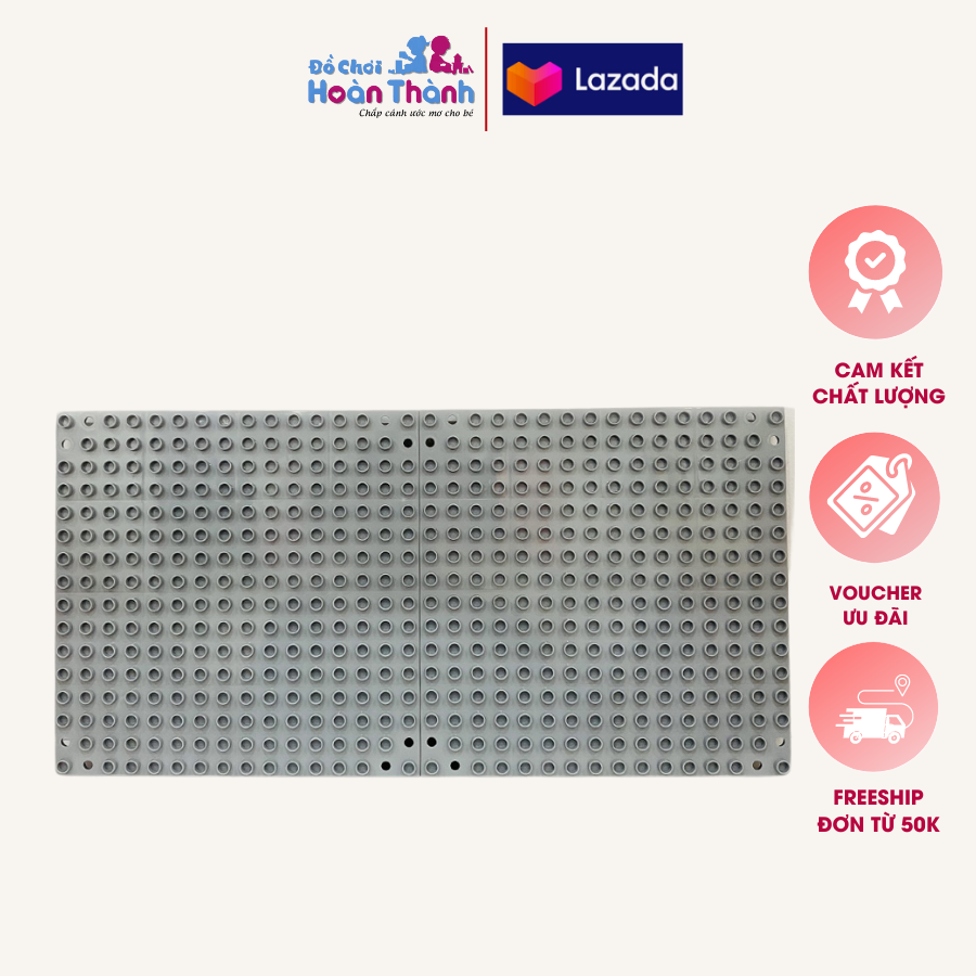 Tấm đáy hạt lớn cho bé lắp ráp khối xếp hình cỡ lớn 50 x 25 cm