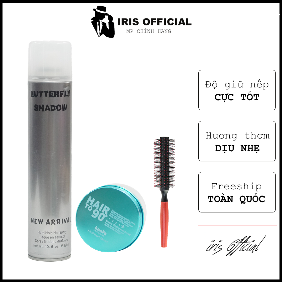 Combo sáp vuốt tóc nam & nữ hair to 90 kanfa chính hãng+ gôm xịt tóc | wax vuốt tóc cao cấp siêu giữ nếp sap vuot toc & gel vuot toc seed