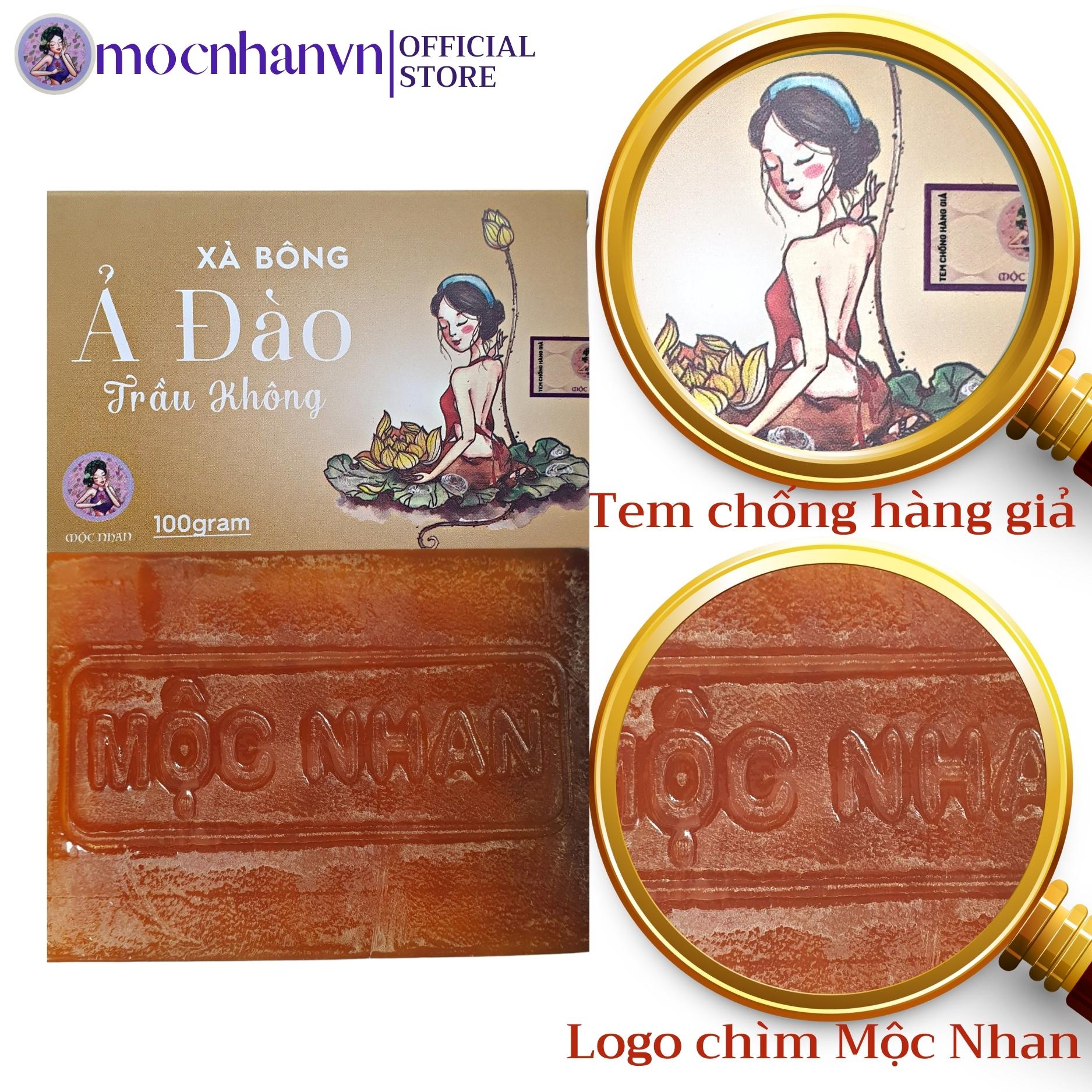 Xà bông trầu không Ả Đào Mộc Nhan 100gr khử mùi cơ thể đánh bay hôi nách xà phòng handmade 100% thiên nhiên tặng túi tạo bọt – MOCNHANVN