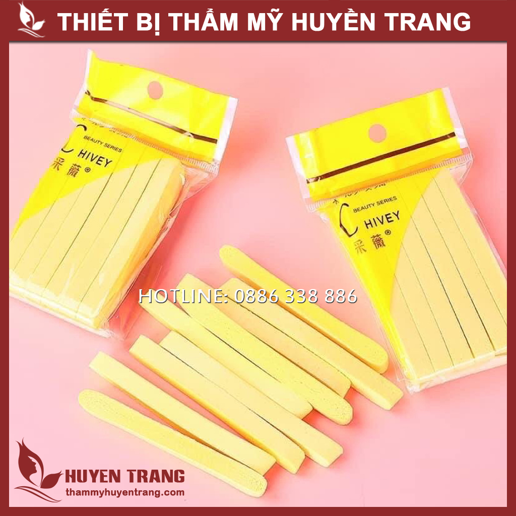 Mút ép rửa mặt loại 1 - bọt biển chivey - thẩm mỹ huyền trang nanocee