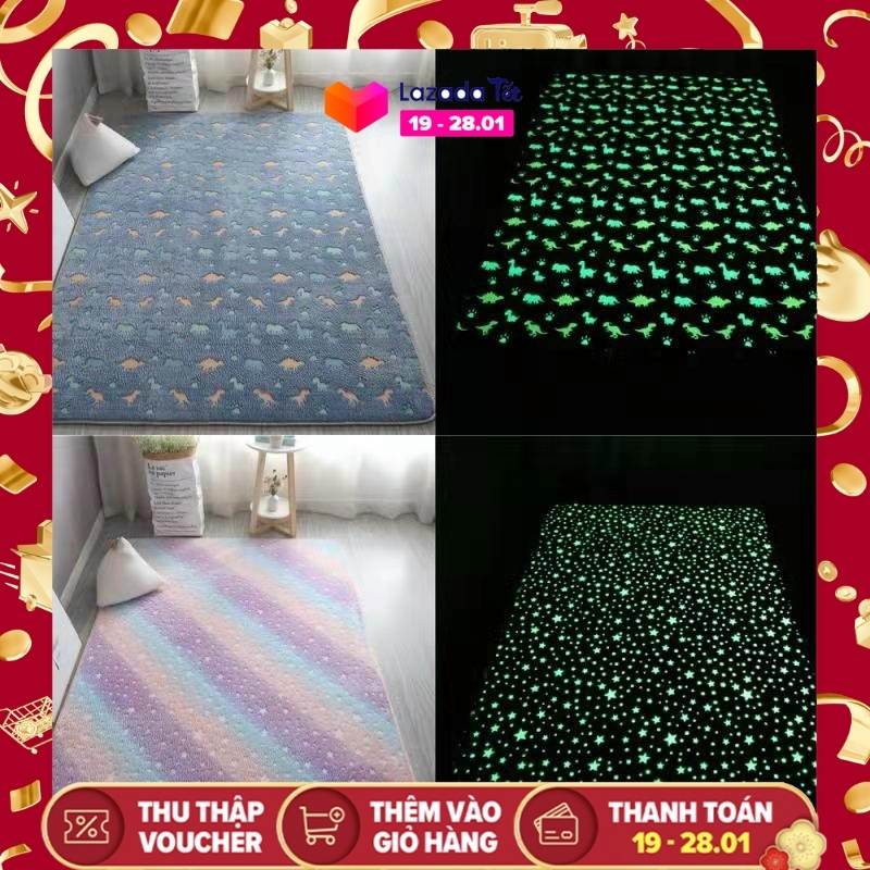 [ HÀNG MỚI VỀ ] Thảm Lông Thỏ phát sáng  ,thảm trải sàn, thảm phòng ngủ, kích thước 1m6x2m - Lông thỏ mềm mịn siêu bền