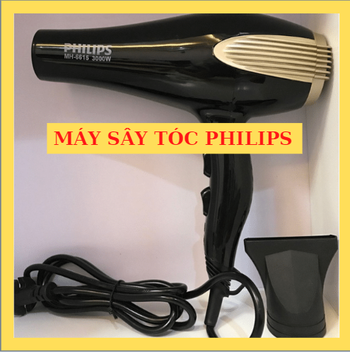 MÁY SẤY TÓC PHILIP - Có 3 chế độ sấy gồm: sấy nóng, sấy ấm và sấy mát - Kiểu dáng sang trọng, kèm đầu tản nhiệt -Máy tạo luồng gió an toàn, không làm thương tổn cho tóc.