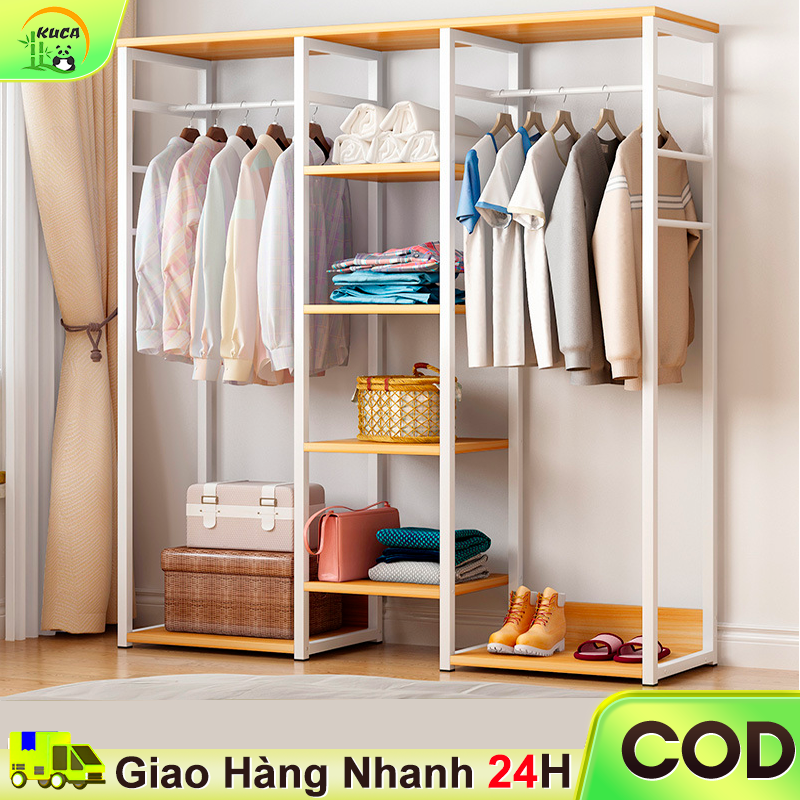 Kuca cây treo quần áo kuca 100% gỗ tự nhiên 8 nhánh