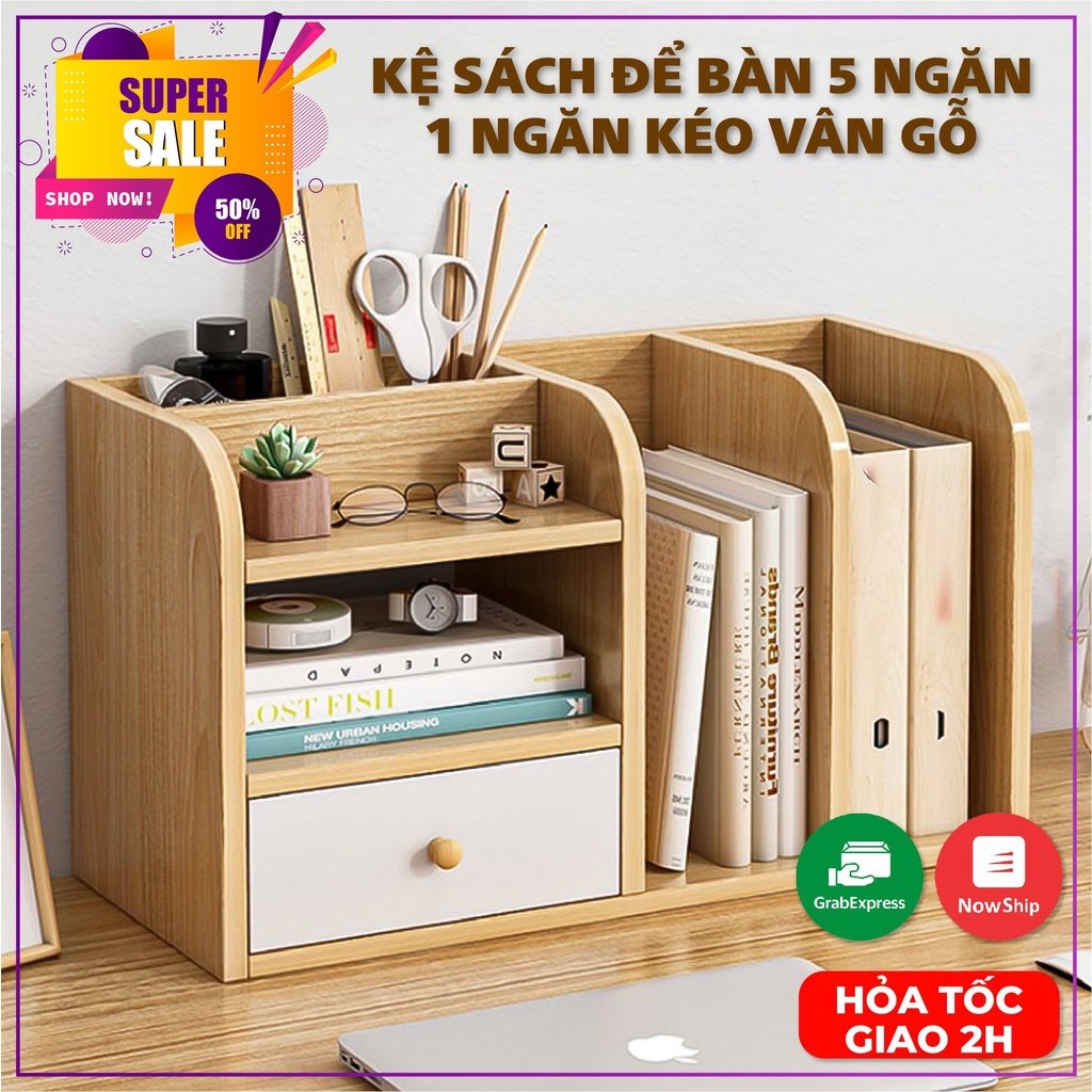 Kệ Sách Gỗ Để Bàn Trang Trí - Giá Sách Mini - Kệ Sách Mini - Kệ Sách Để Bàn - Kệ Gỗ Trưng Bày Trang Trí Để Bàn - Kệ Sách Để Bàn Làm Việc Lắp Ghép Đa Năng