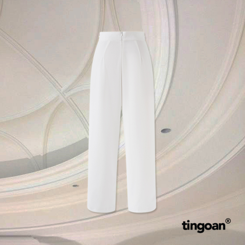 Tingoan® - quần dài cạp cap đính logo cullottes chen chen pants/wh phiên bản mới t6/2024