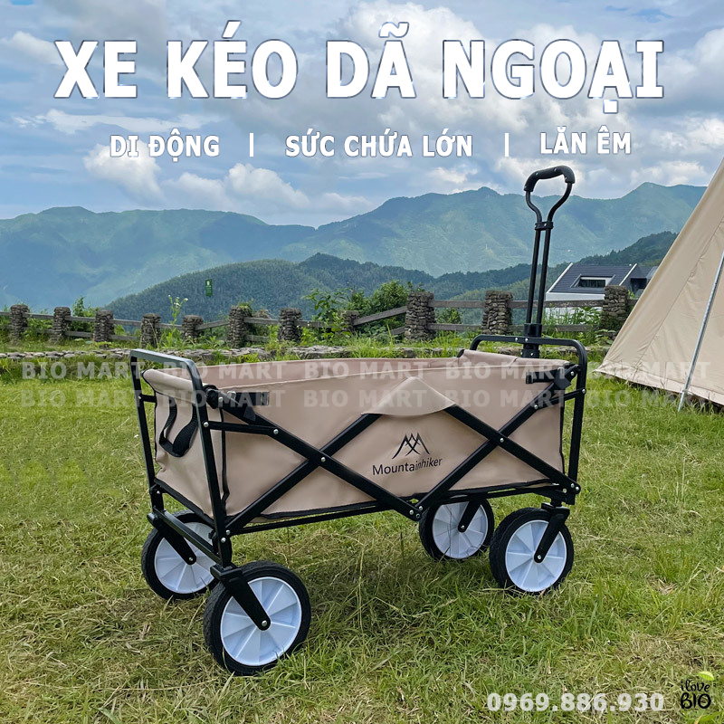 Xe Kéo Dã Ngoại Gấp Gọn – Xe Kéo Đẩy Đựng Đồ Du Lịch Dã Ngoại Sức Chứa 90Kg - BIO225