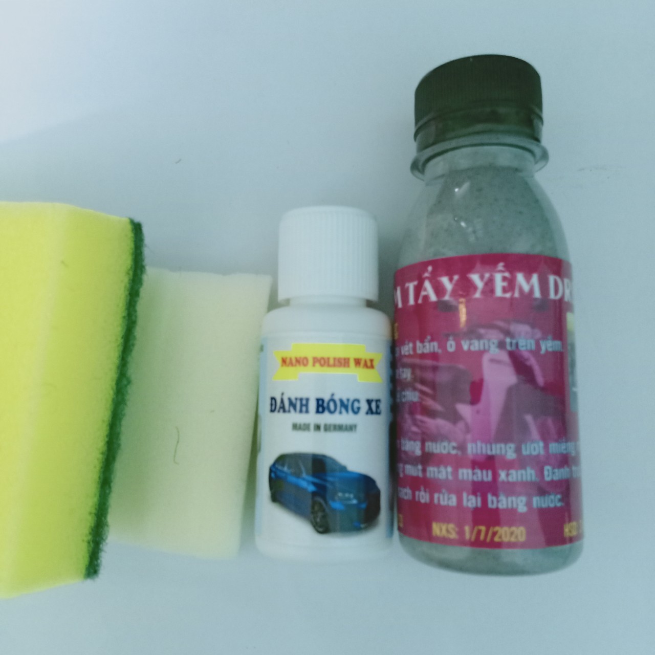 Combo lọ tẩy yếm xe dream và lọ đánh bóng sơn xe