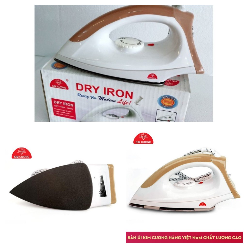 Bàn ủi khô KIM CƯƠNG T602 - Bàn ủi điện KIM CƯƠNG T602 - Giá Rẻ - Kim Cương - Chính Hãng