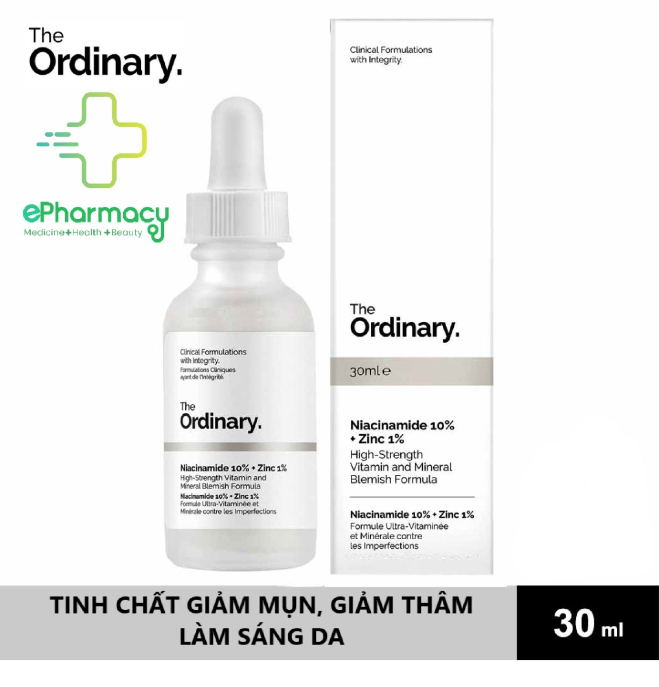 Serum dưỡng da mặt The Ordinary Serum niacinamide 10% + kẽm 1% Tinh chất kiểm soát dầu Xóa vết mụn Làm trắng da Làm sáng màu da nhanh chóng serum dưỡng da trị mụn