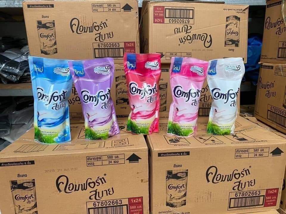 Combo 6 bịch] nước xả vải comfort 580ml thái lan