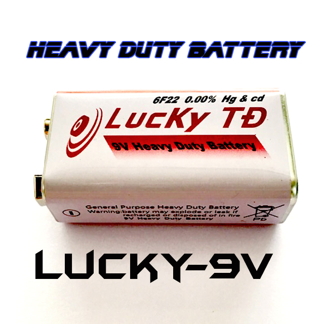 Combo 10 viên pin 9v hãng lucky - pin vuông 9v -