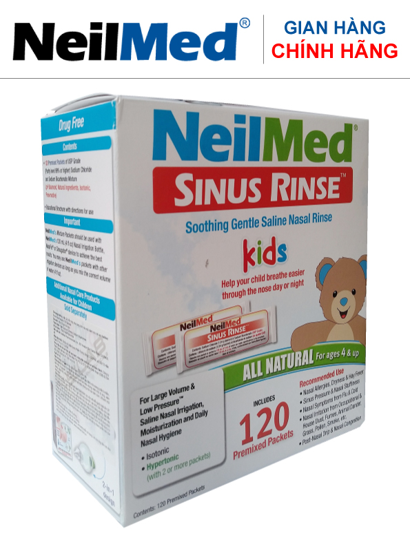 Gói Hỗn hợp Muối Rửa Mũi Xoang Trẻ Em-NeilMed Sinus Rinse Kids Sachets