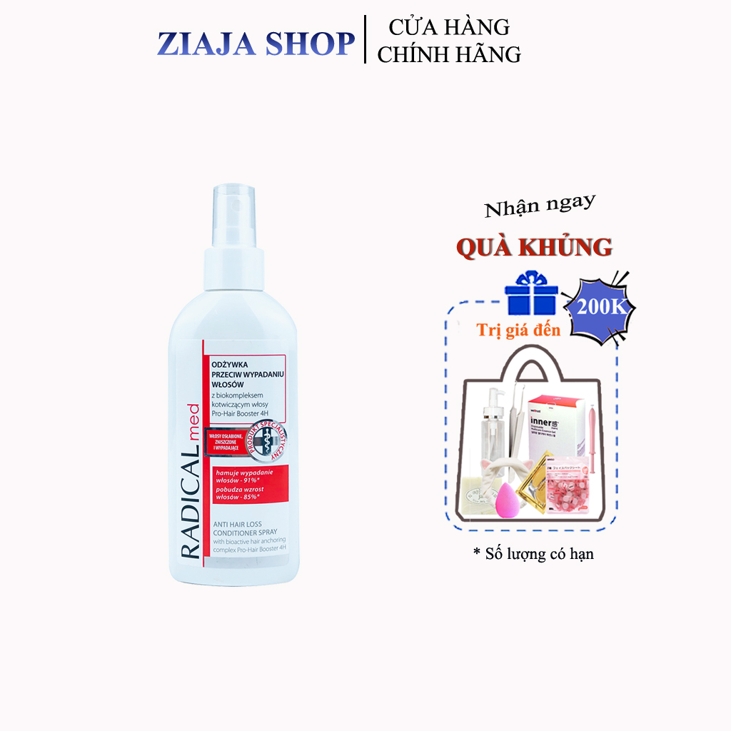 Xịt xả khô giúp tóc bồng bềnh và ngăn rụng tóc - radical med 200ml