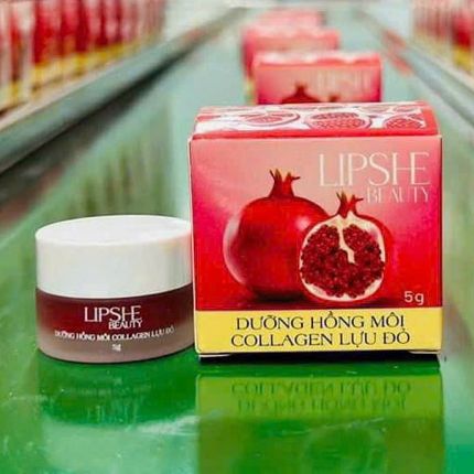 Ủ dưỡng môi LIPSHE Beauty lựu đỏ làm hồng mềm mịn môi, giúp môi hồng hào