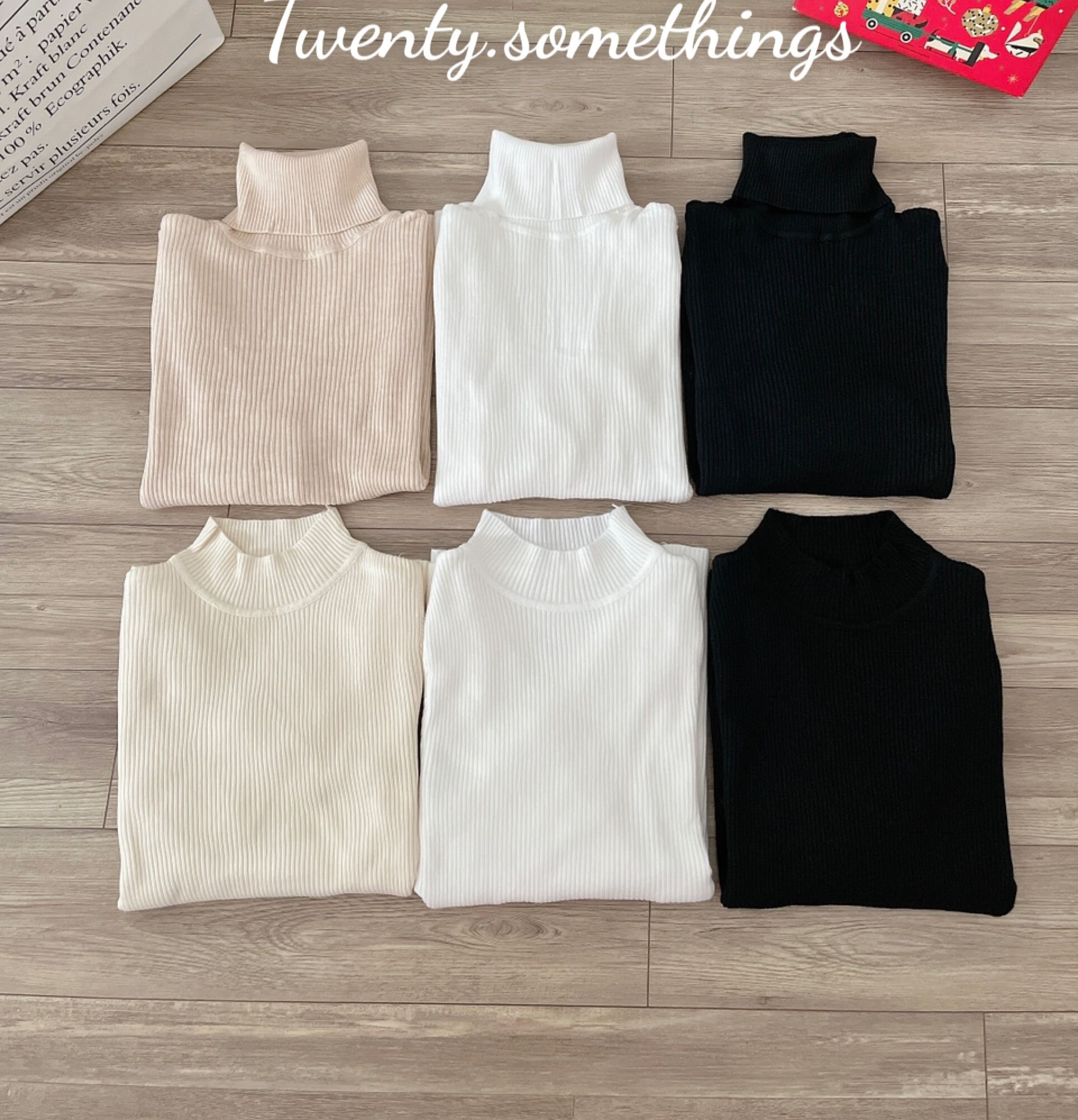 Áo len tăm cổ 3 phân