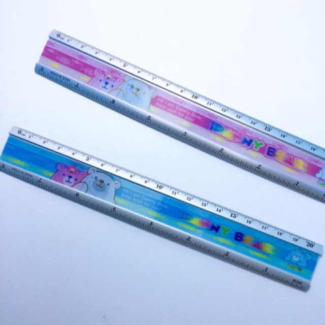 Thước kẻ nhôm hình gấu 20cm - Mẫu mới