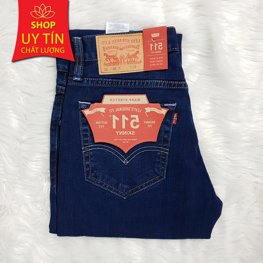 Quần Jean Nam Màu Than Levis 511 Made in Cambodia