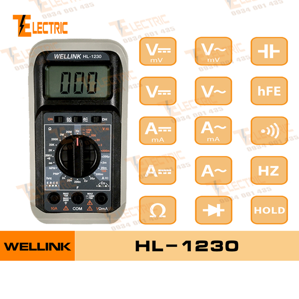 Đồng hồ đo vạn năng wellink hl - 1230