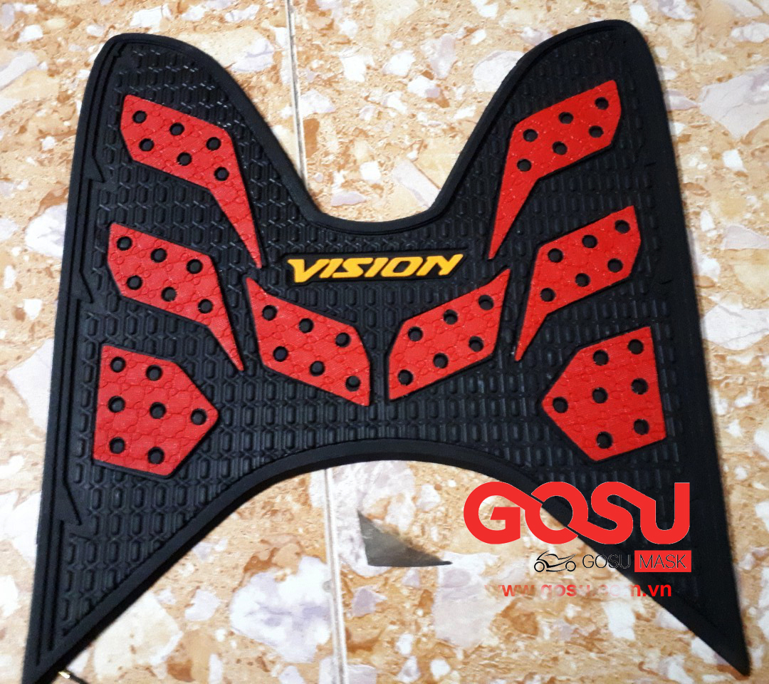 Thảm chân Vision 2014-2020 Cao su màu đỏ đen