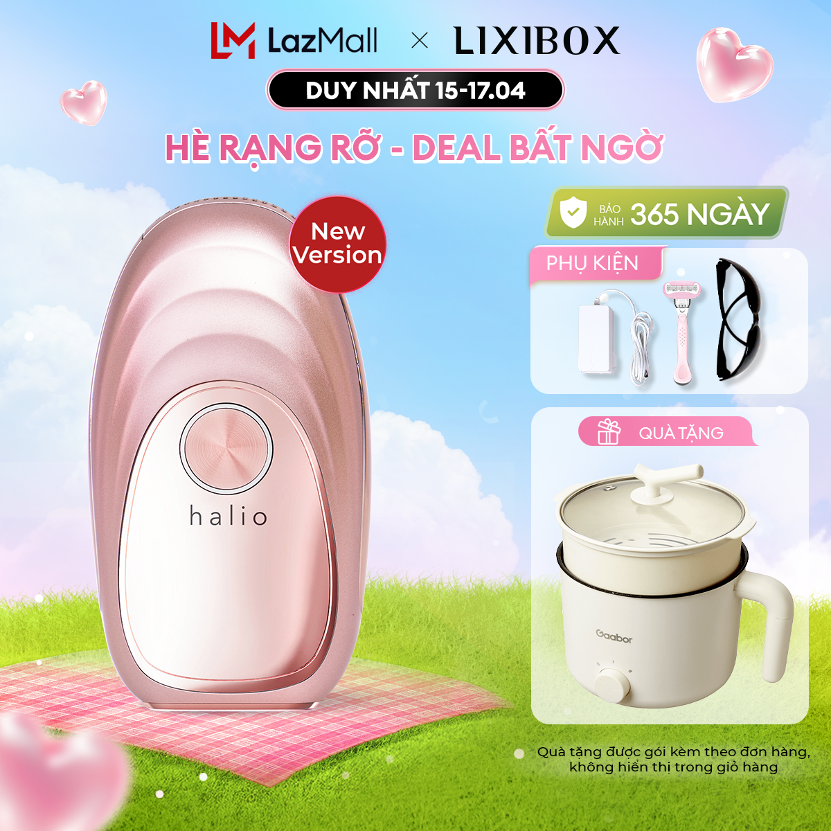 Máy Triệt Lông Băng Lạnh Trẻ Hóa Da Halio IPL Cooling Hair Removal Device 999999 xung ánh sáng