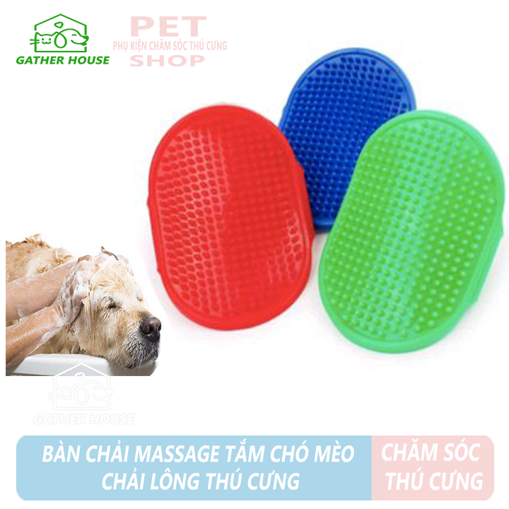 BÀN CHẢI MASSAGE CHO CHÓ MÈO - BÀN CHẢI LÔNG THÚ CƯNG - VỆ SINH CHĂM SÓC THÚ CƯNG
