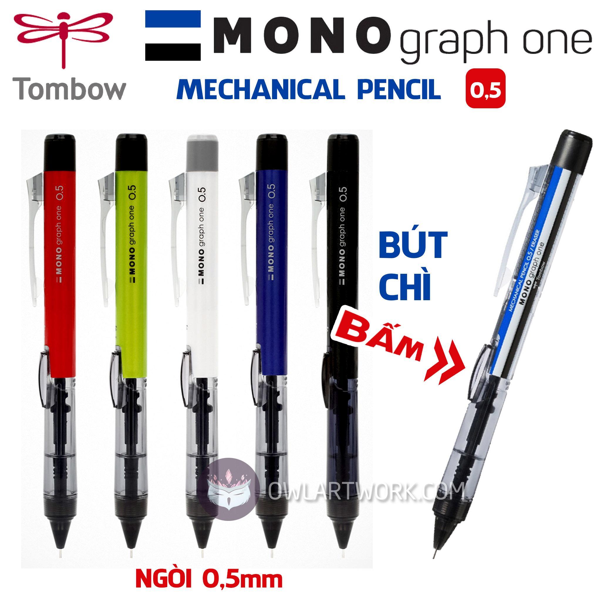 Bút chì bấm cơ khí TOMBOW Mono Graph One 0.5mm cao cấp Nhật Bản