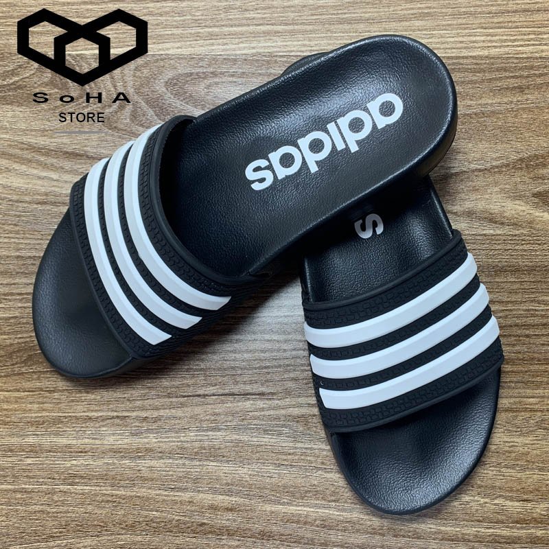Dép nam Quai Ngang ADIDAS đế đen thoáng chân