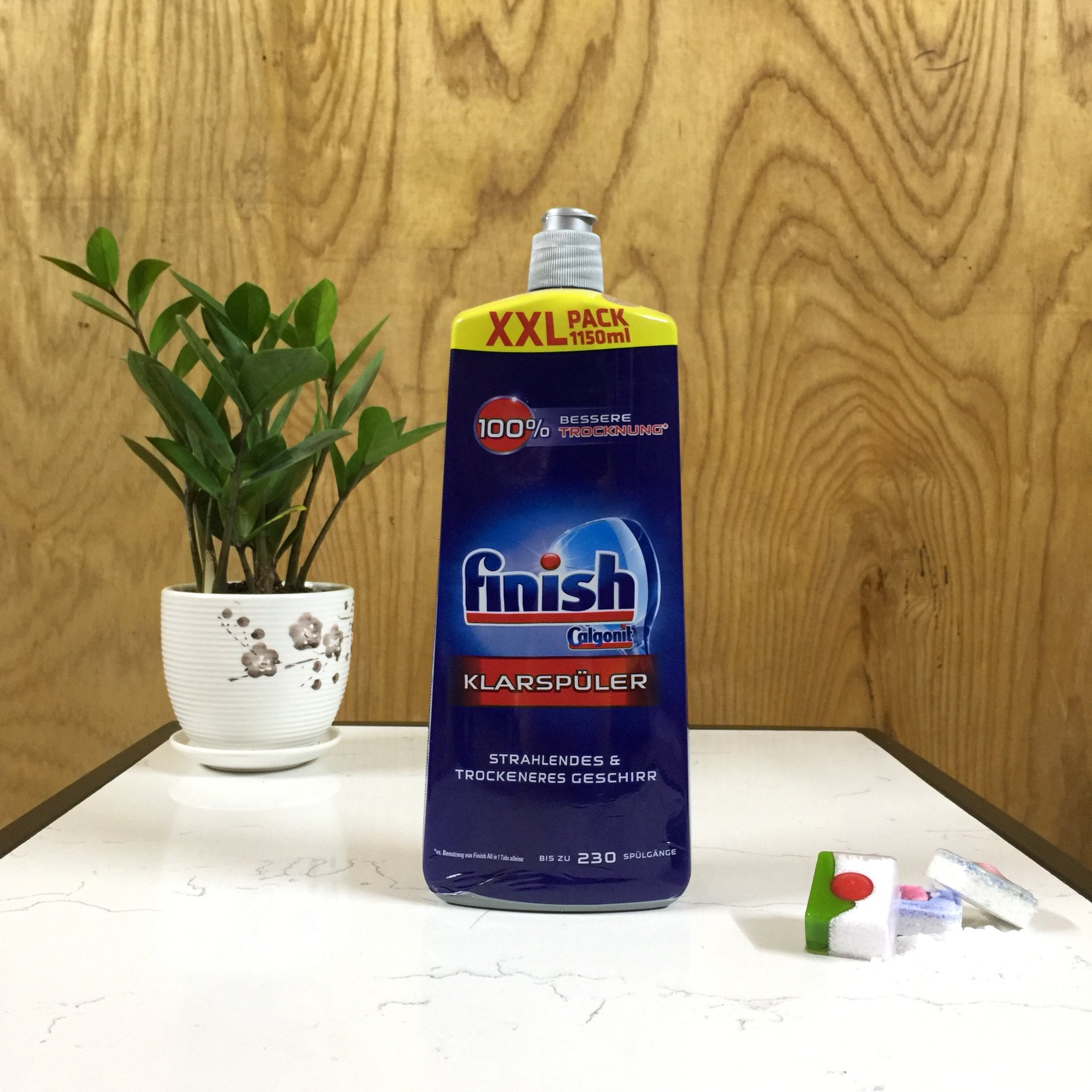 Nước làm bóng Finish 750ml , Nước trợ xả dành cho máy rửa bát chính hãng