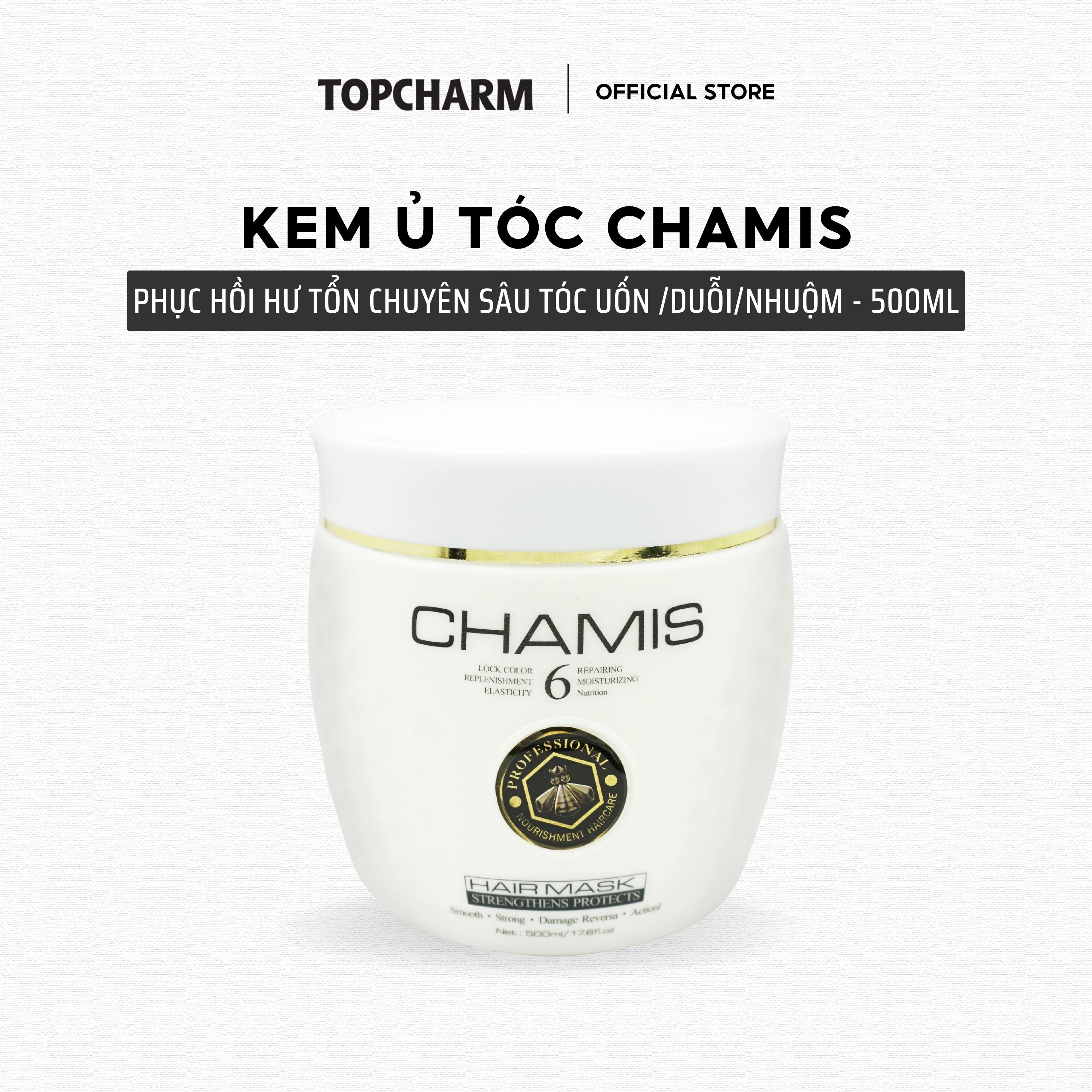 Hấp dầu tóc CHAMIS, kem hấp tóc giúp tóc bóng khỏe mềm mượt