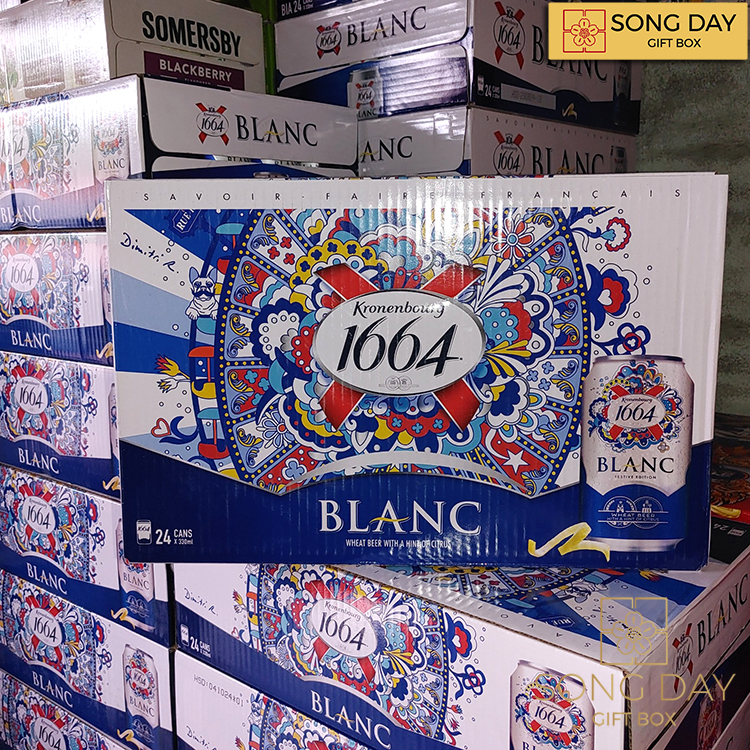 Thùng Bia Kronenbourg 1664 Blanc 5% – Thùng 24 Lon 330ml